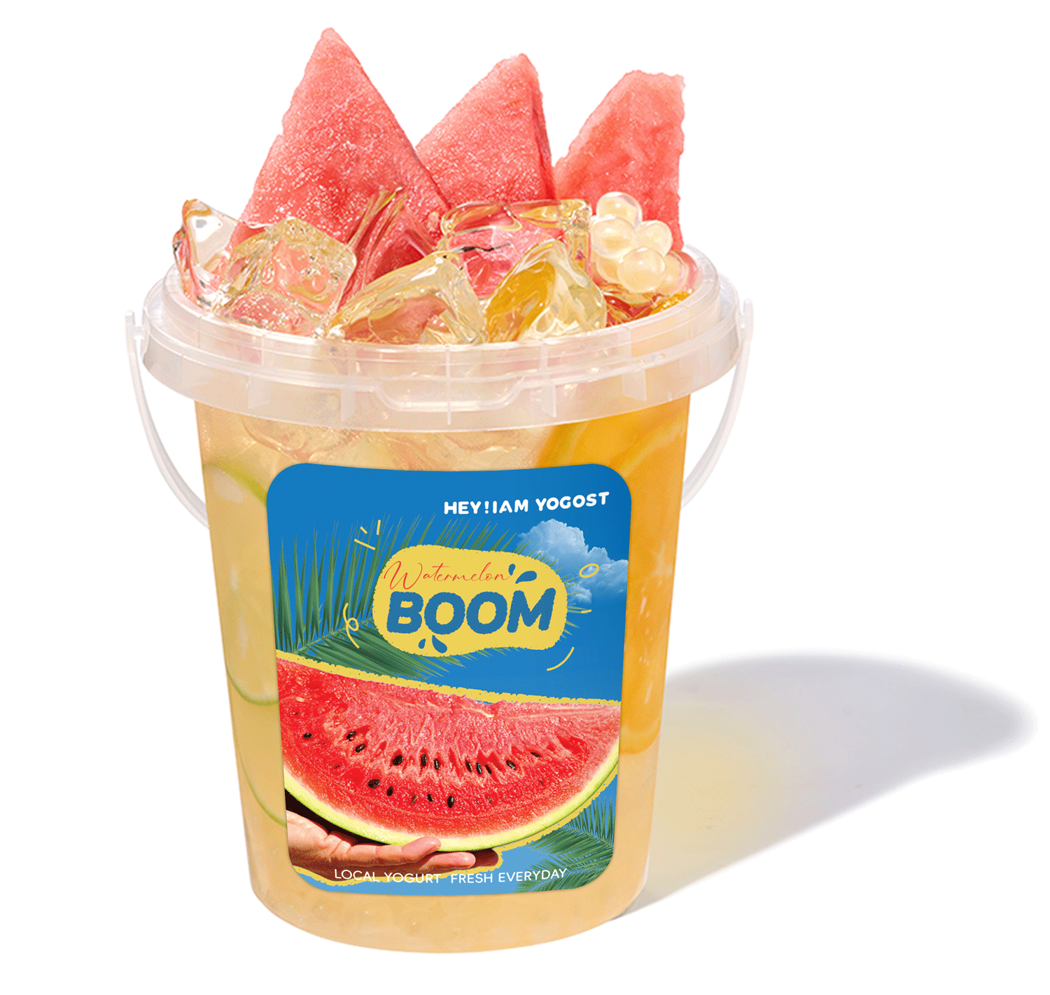 Watermelon sticker mockup