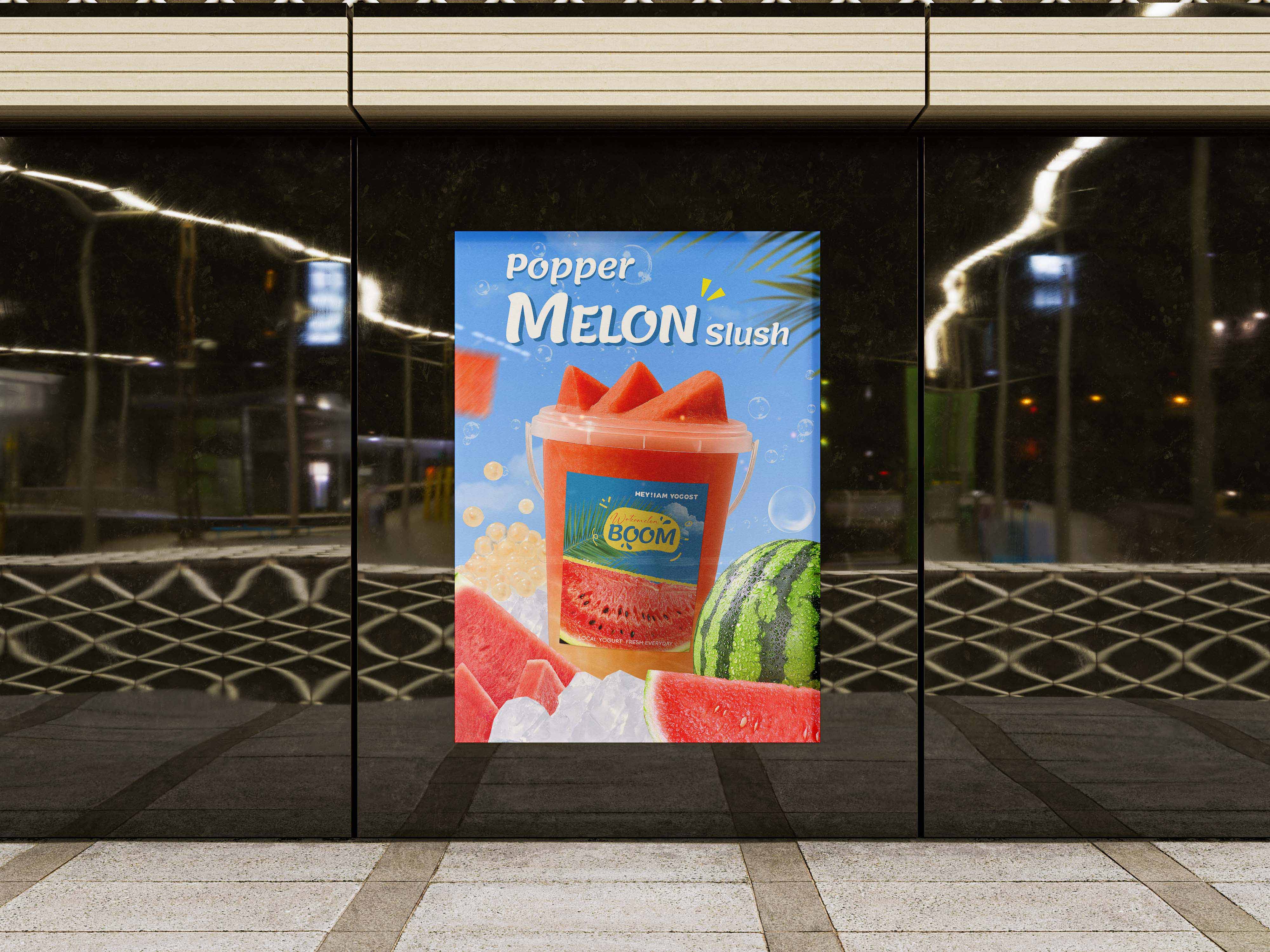 Watermelon poster mockup